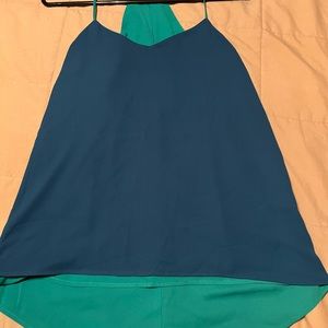 Reversible teal/jade green dressy tank from Express.